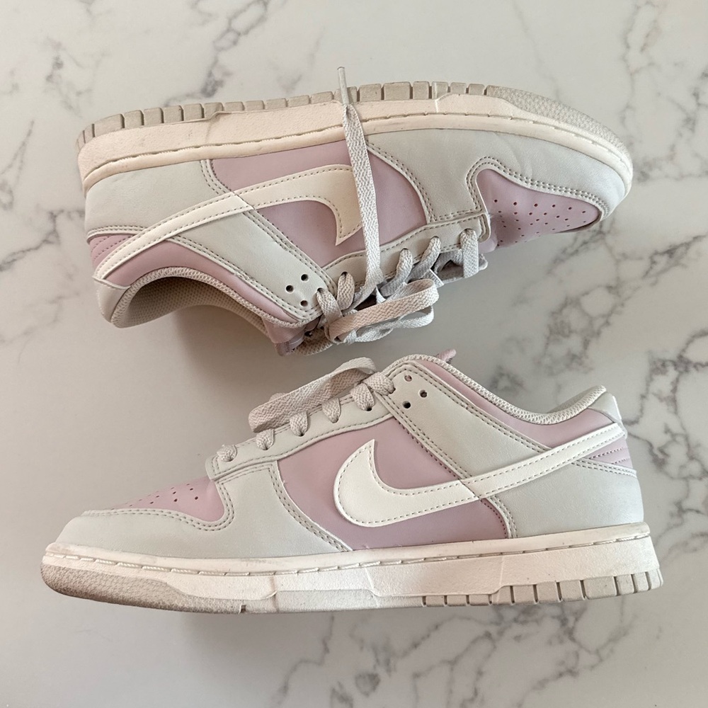 Nike Dunk Low Next Nature Sneakers - Light Bone / Platinum Violet - Size 9 - Picture 1 of 14